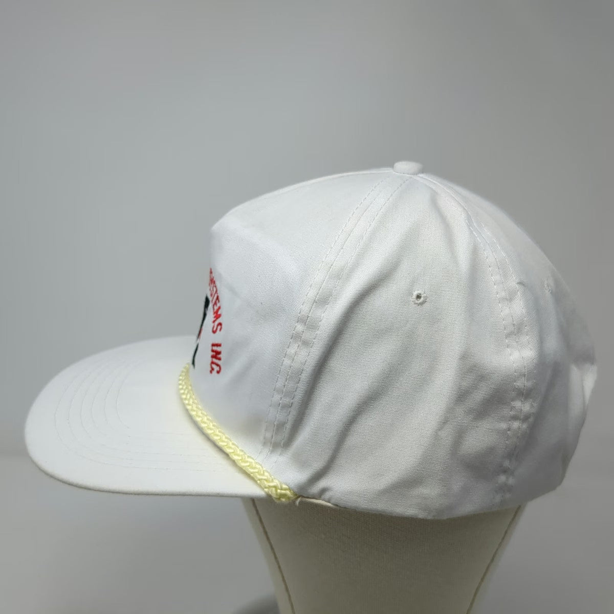 KC 5 Panel White One Size Stevedoring Systems Inc Embroidered Rope Snapback Hat