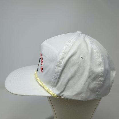 KC 5 Panel White One Size Stevedoring Systems Inc Embroidered Rope Snapback Hat