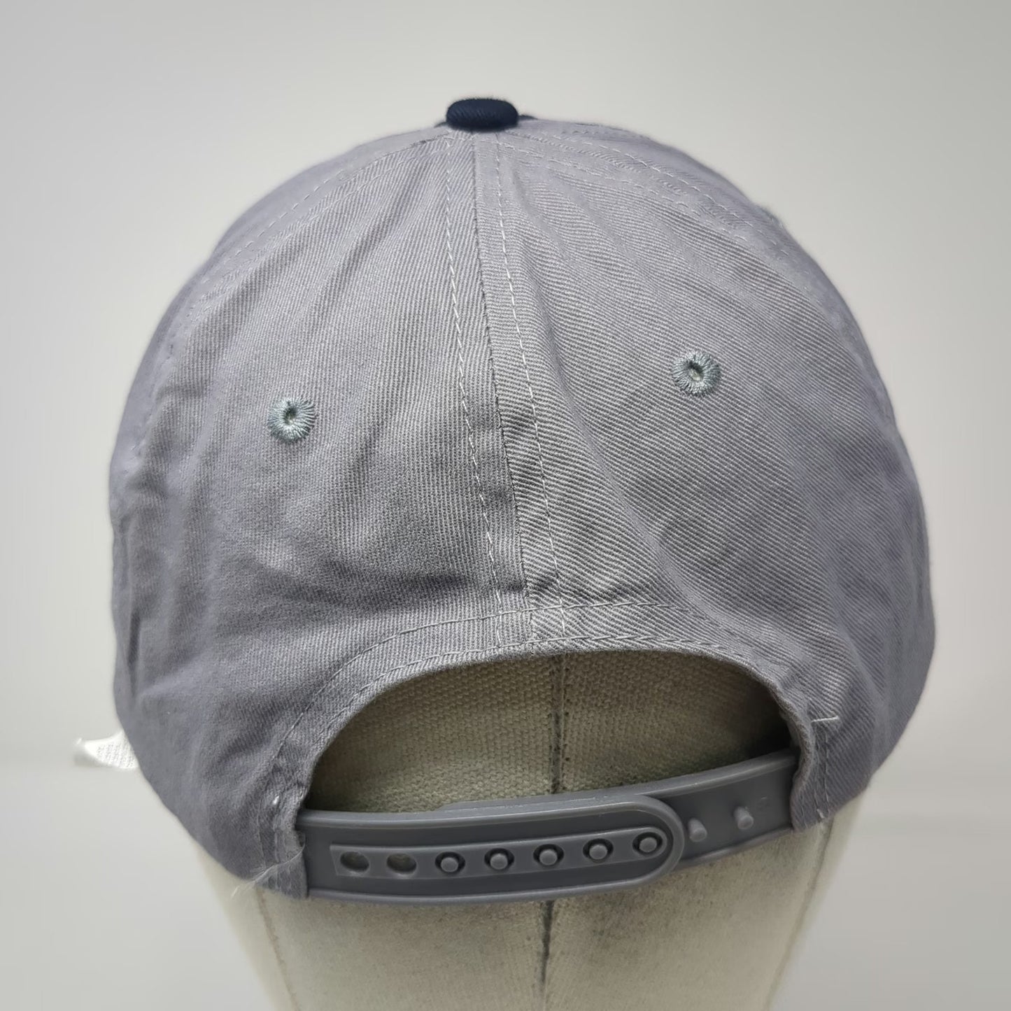 Busch Light Snapback Blue Gray Hat One Size Embroidered Logo Contrast Stitching