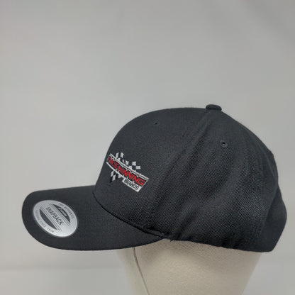 Race Winning Brands Snapback Hat Black OSFA Adjustable Embroidered Sport-Tek