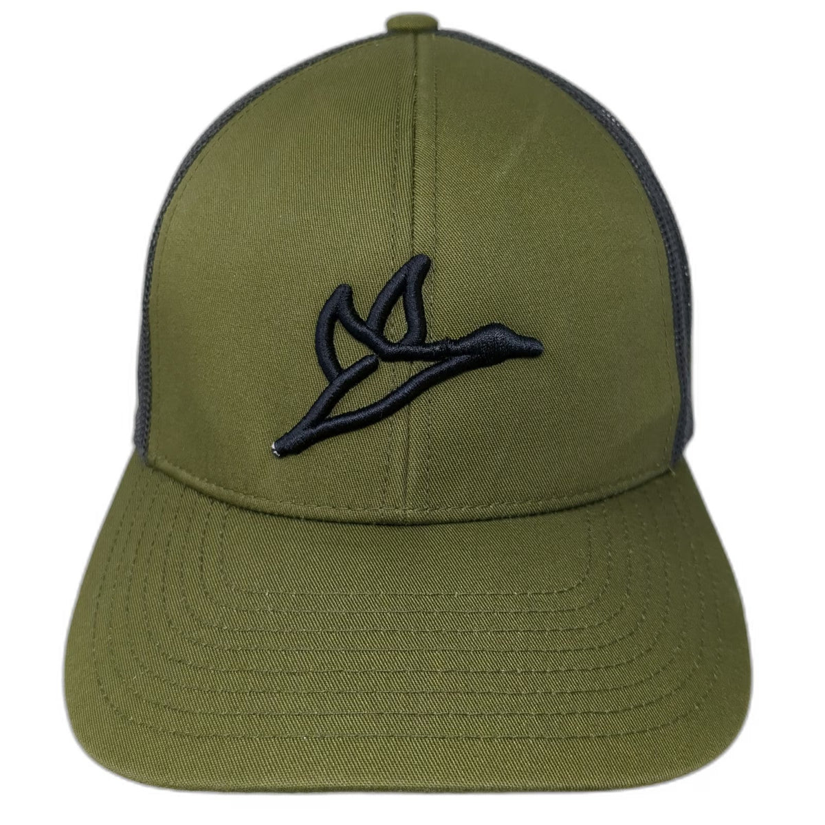Pacific Headwear Trucker Hat Green One Size Duck Crossed Axes Mesh Snapback hat