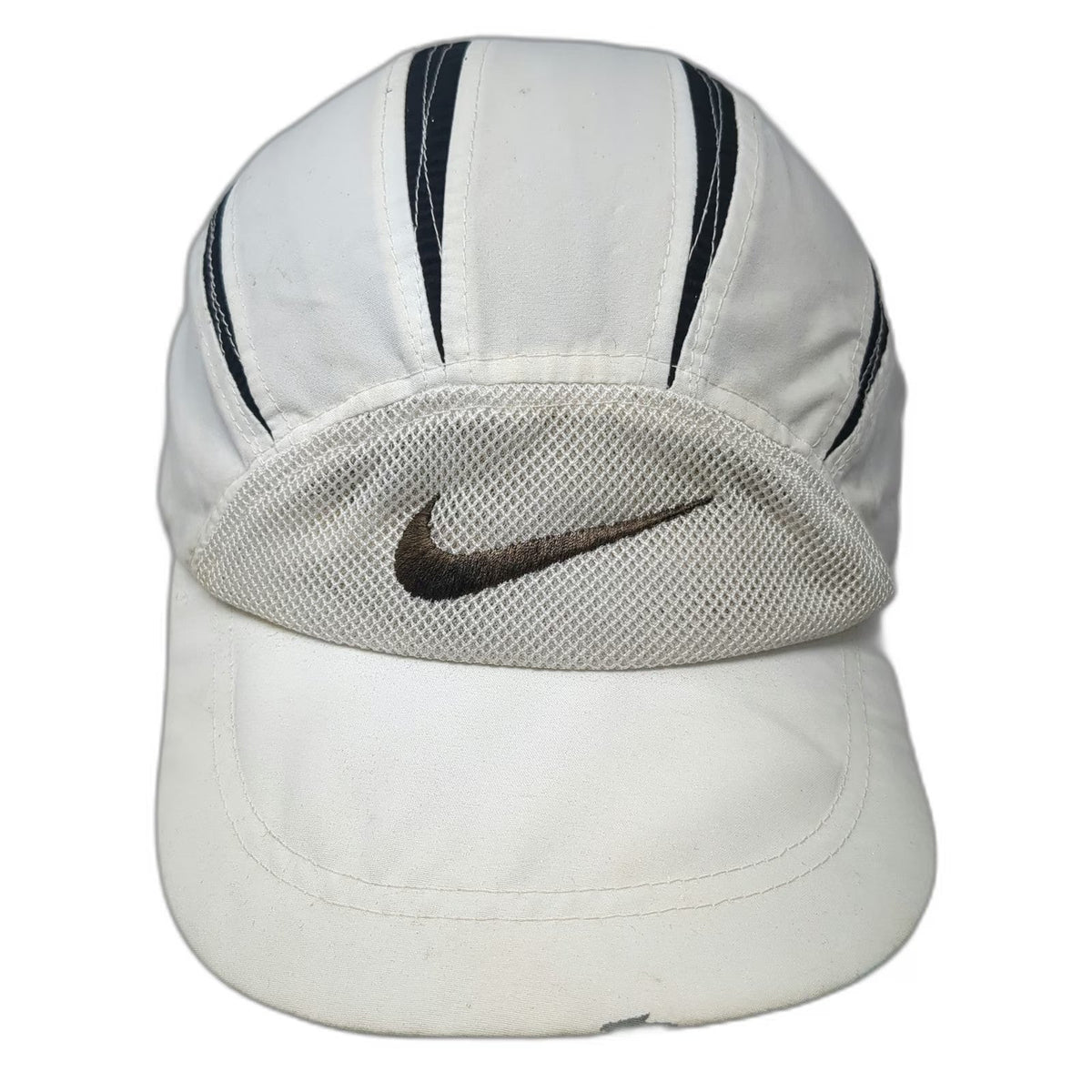 Nike Baseball Cap White One Size Mesh Panel Technical Adjustable Strapback Hat