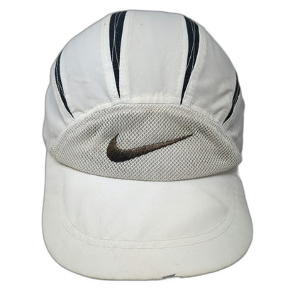 Nike Baseball Cap White One Size Mesh Panel Technical Adjustable Strapback Hat