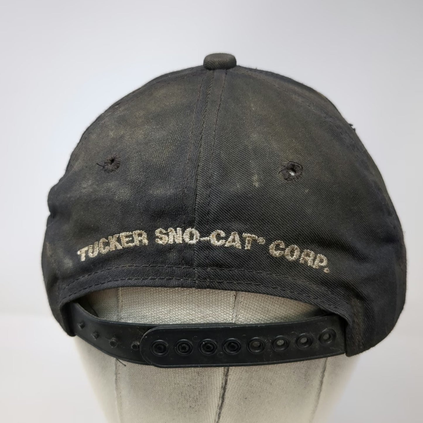 Tucker Sno-Cat Corp Snapback Black Hat OSFM Embroidered Mascot Logo Industrial
