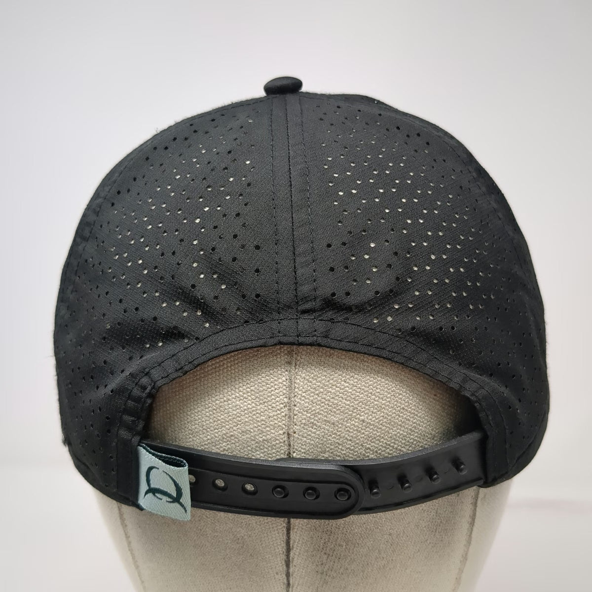 Cinch Trucker Hat Black One Size Perforated Snapback Performance Polyester Logo