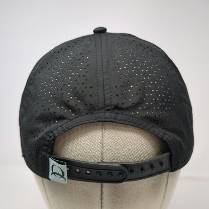 Cinch Trucker Hat Black One Size Perforated Snapback Performance Polyester Logo