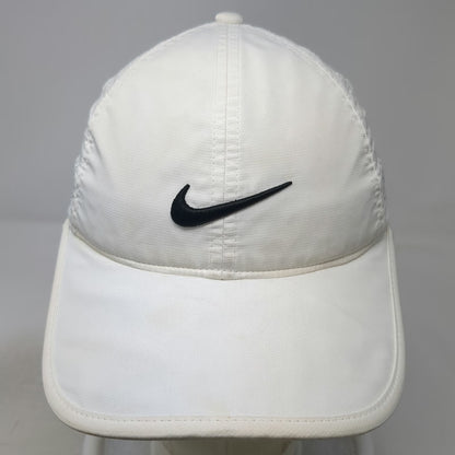 Nike Baseball Cap White One Size Dri-FIT Heritage86 Swoosh Logo Slideback Hat