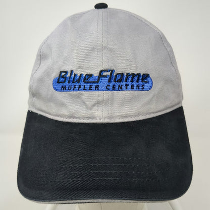 AMC Blue Flame Muffler Centers Logo Hat Gray One Size Baseball Cap Slideback