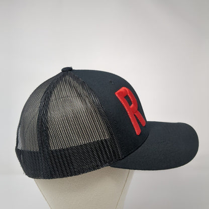 RB Snapback Trucker Hat Black OS Adjustable Embroidered Mesh Classics Yupoong