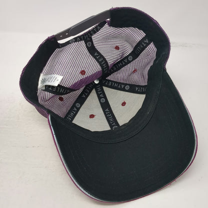 Athleta Trucker Hat Purple OS Mesh Back Snapback Cotton Blend Activewear Workout