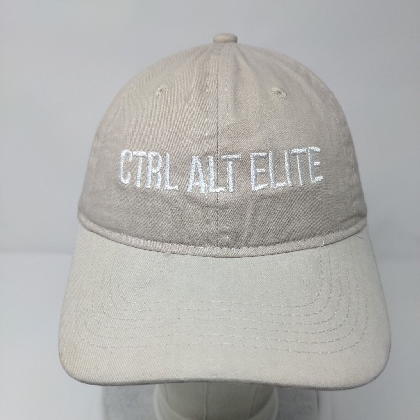 Ctrl Alt Elite Slideback Hat Tan One Size Embroidered Port & Company