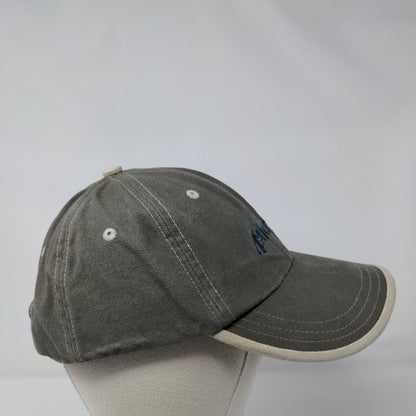 Micron Strapback Hat Grayish Brown One Size Adjustable Embroidered Adams Cotton