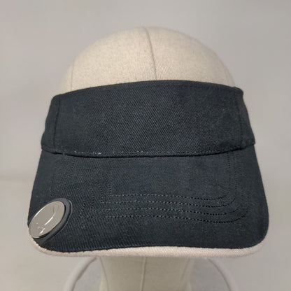 Unbranded Strapback Sun Visor Cap Hat Black OSFA 100% Cotton Adjustable