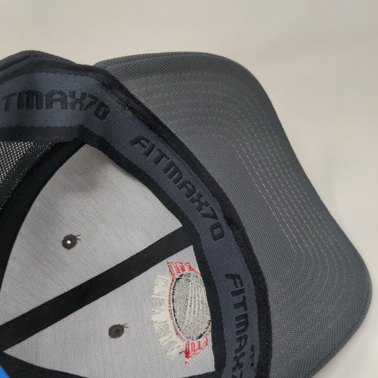 Canyon Honda Fitted Mesh Back Trucker Hat Gray L/XL Colorblock Fitmax 70