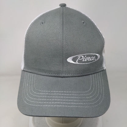 Pierce Snapback Mesh Back Trucker Hat Gray OSFM Colorblock Hit