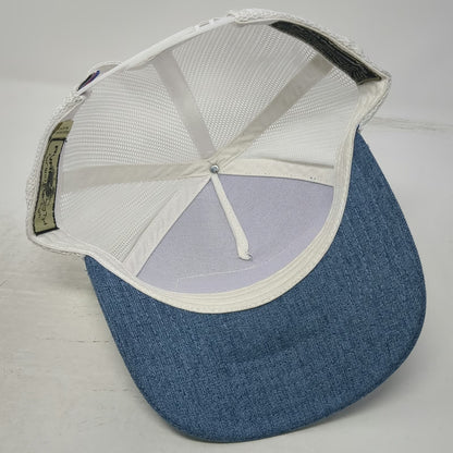 Rural Cloth Trucker Hat Blue One Size America We Grow Whiskey Mesh Back Snapback