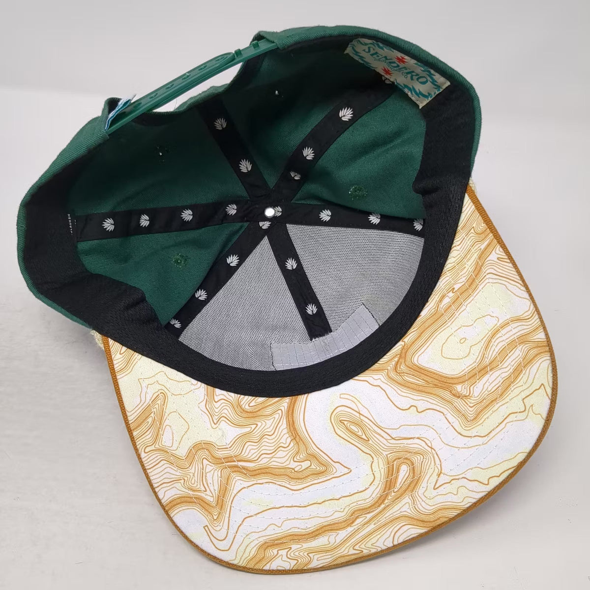 Sendero Zion National Park Green Snapback Hat One Size Topo Map Rope Adjustable