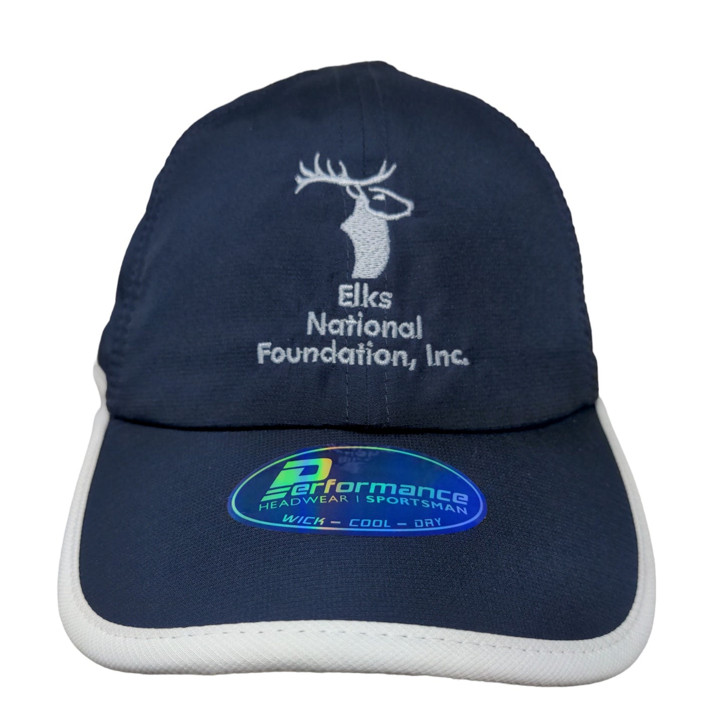 Elks National Foundation Men's Strapback Hat Blue Adjustable Embroidered Logo