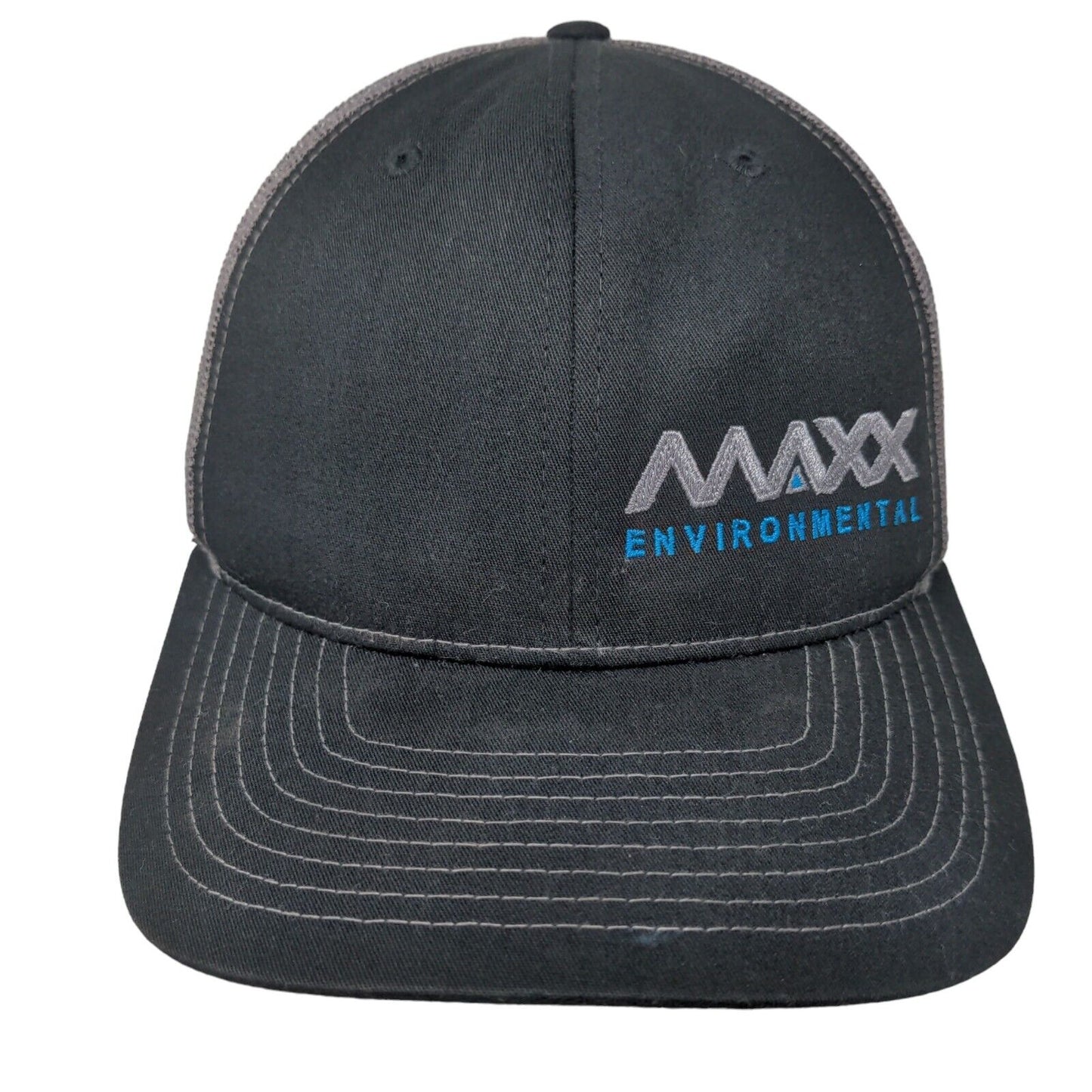 Maxx Environmental Snapback Mesh Back Trucker Hat Black One Size Colorblock
