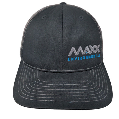 Maxx Environmental Snapback Mesh Back Trucker Hat Black One Size Colorblock