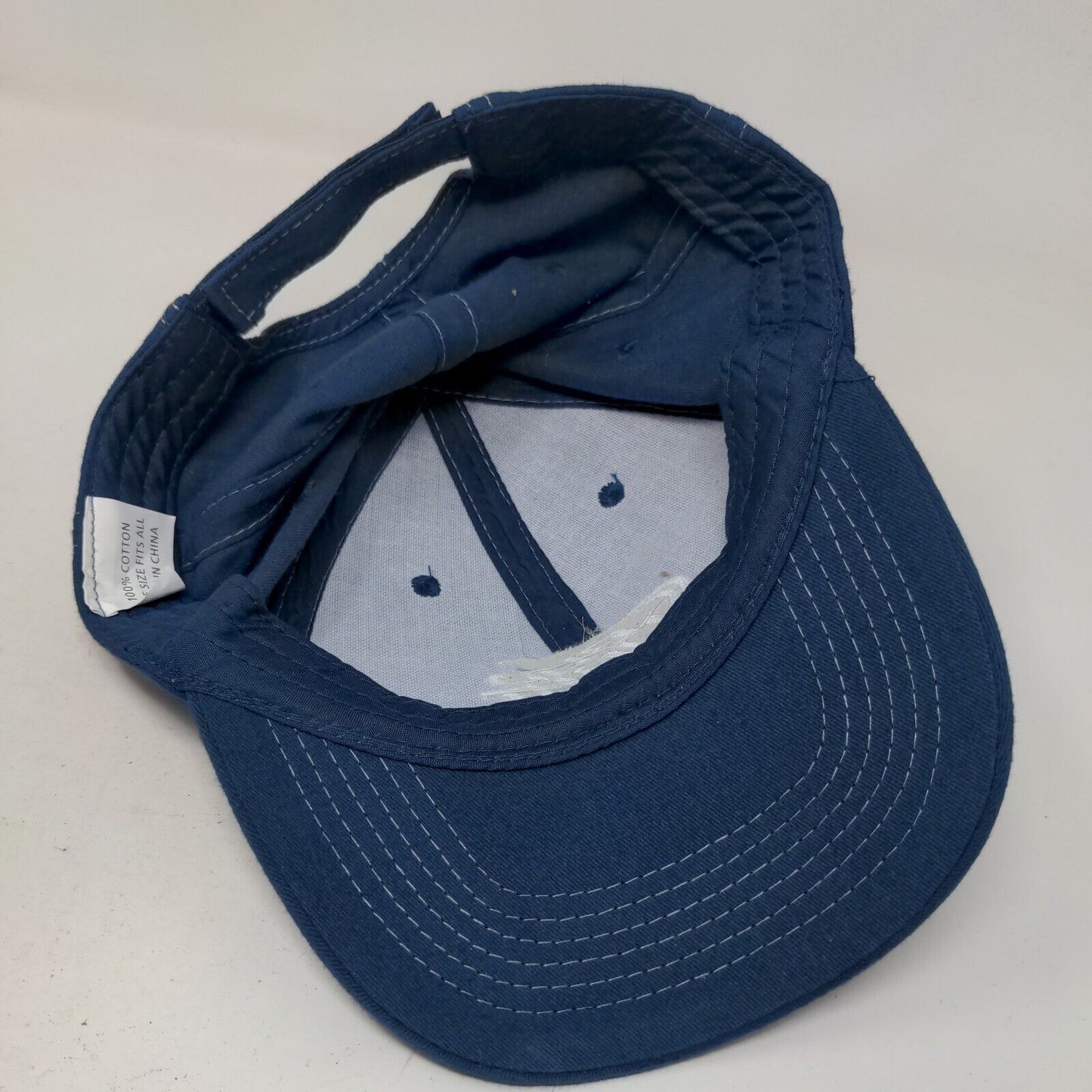 Bud Light Strapback Hat Blue OSFA Adjustable Embroidered 6 Panel Cotton