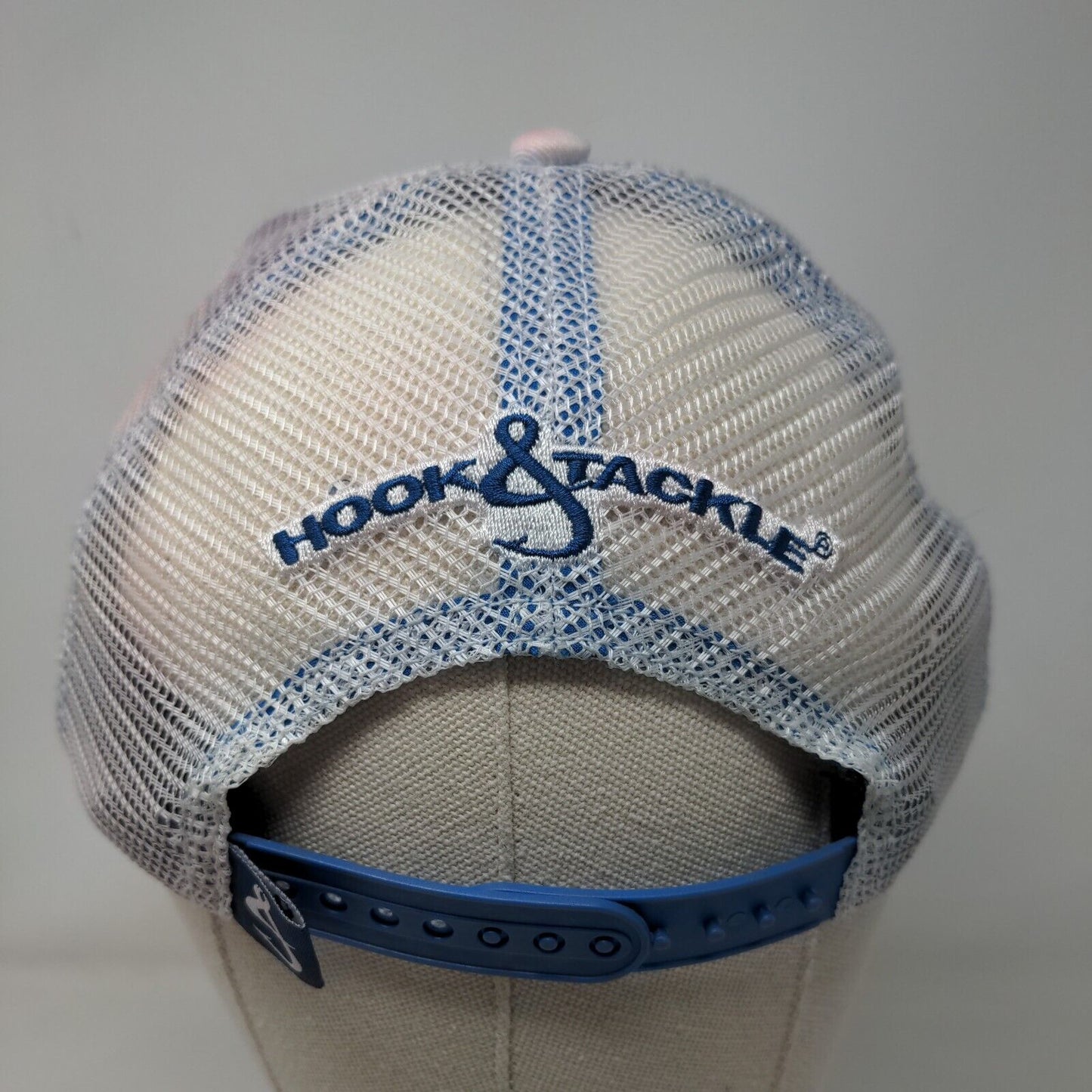 Hook & Tackle Snapback Mesh Back Trucker Hat White S/M I AM The Captain