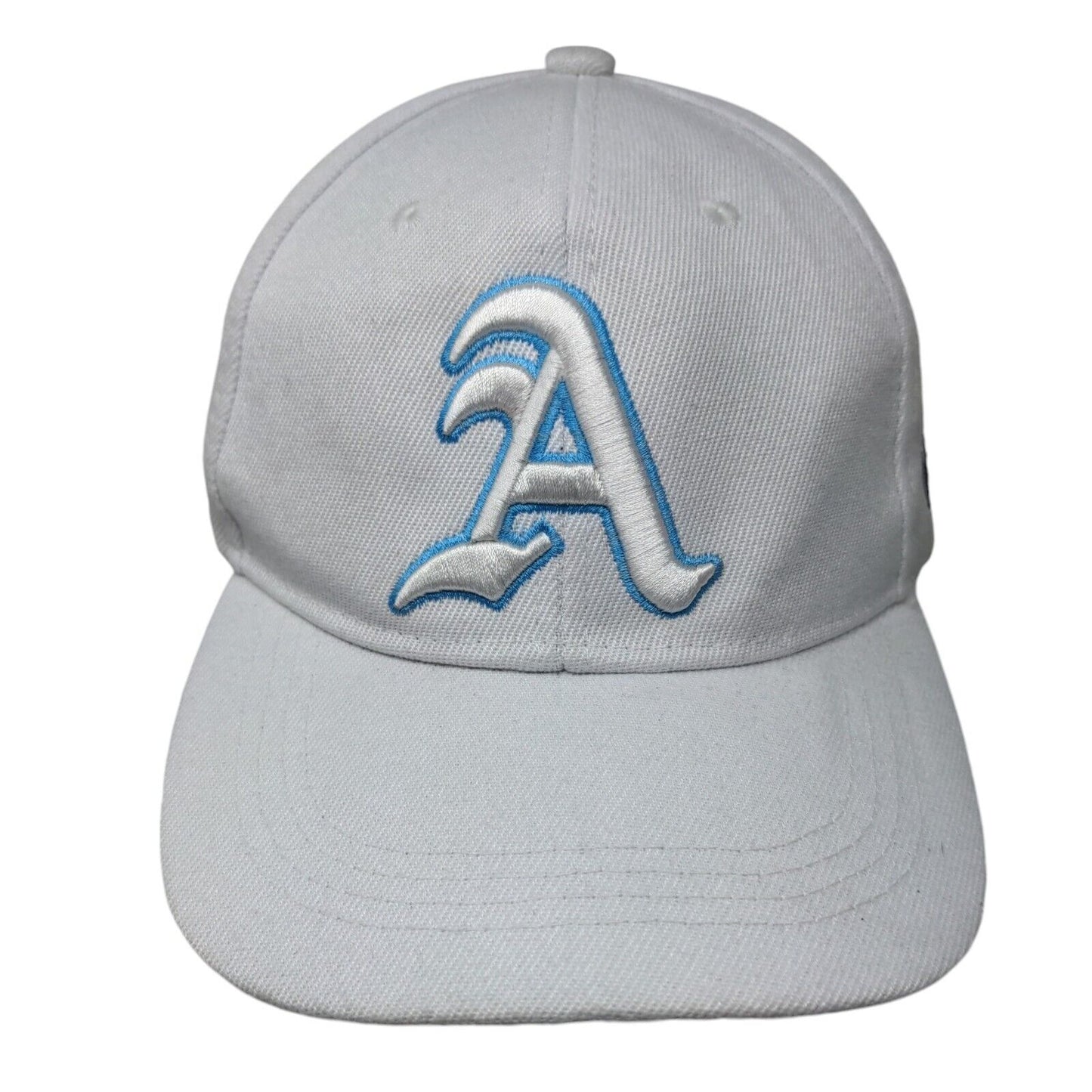 Letter A Slideback Hat White One Size Embroidered Oh Whale 6 Panel