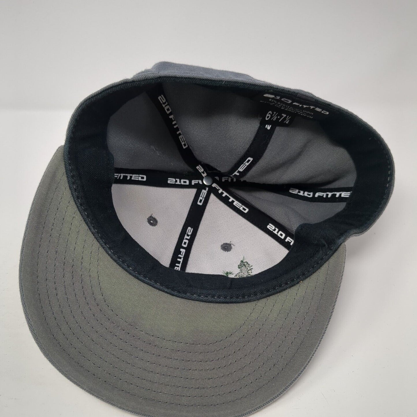 Idaho Fitted Hat Gray 6 7/8-7 1/4 Embroidered 210 Fitted Solid 6 Panel