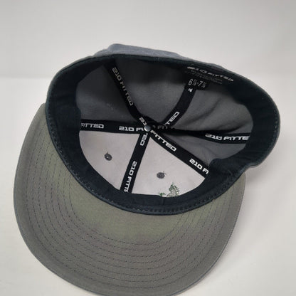 Idaho Fitted Hat Gray 6 7/8-7 1/4 Embroidered 210 Fitted Solid 6 Panel