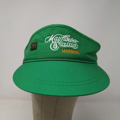 Mayflower Classic Men's Slideback Sun Visor Hat Cap Green Embroidered Logo