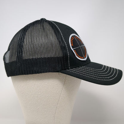Otto Trucker Hat Black Orange White One Size Precision Shooting Mesh Snapback
