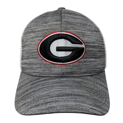 Georgia Bulldogs Snapback Mesh Back Hat Gray White Embroidered Logo NCAA