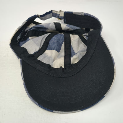Madewell Biltmore Baseball Cap Blue White One Size Checkered Blurred Pattern Hat