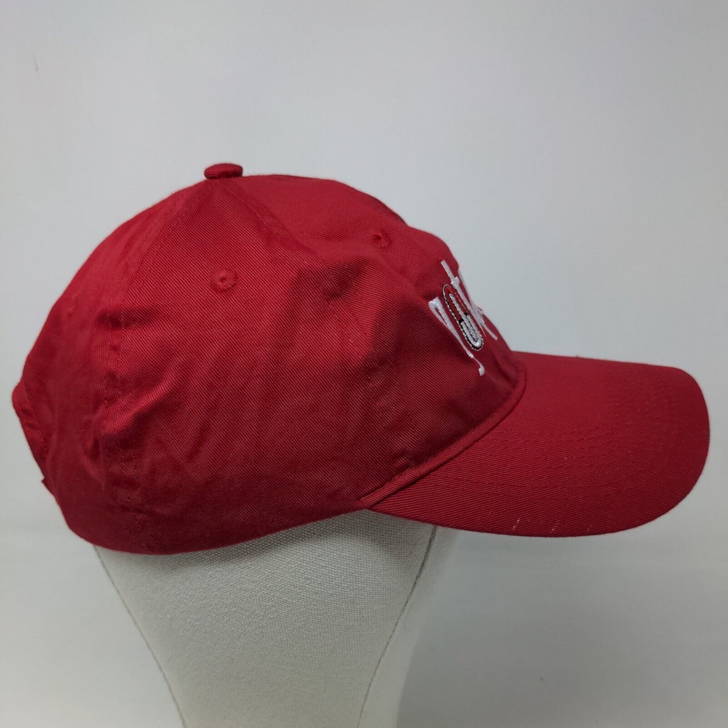 Port & Company Men's Strapback Hat Red Embroidered Got Poke Logo Cotton