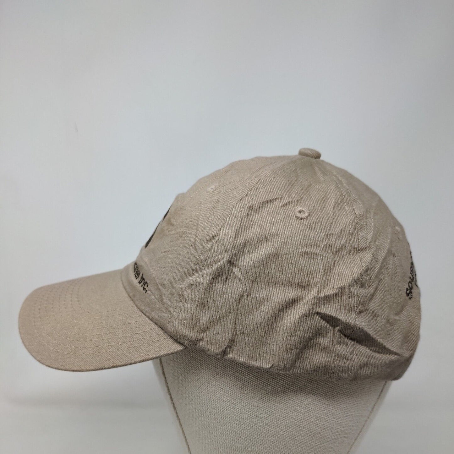 Southland Container Inc. Strapback Hat Tan One Size Adjustable Embroidered