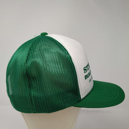 Hanes Trucker Hat Green One Size Mesh Back Snapback Building Supply Boise Hat