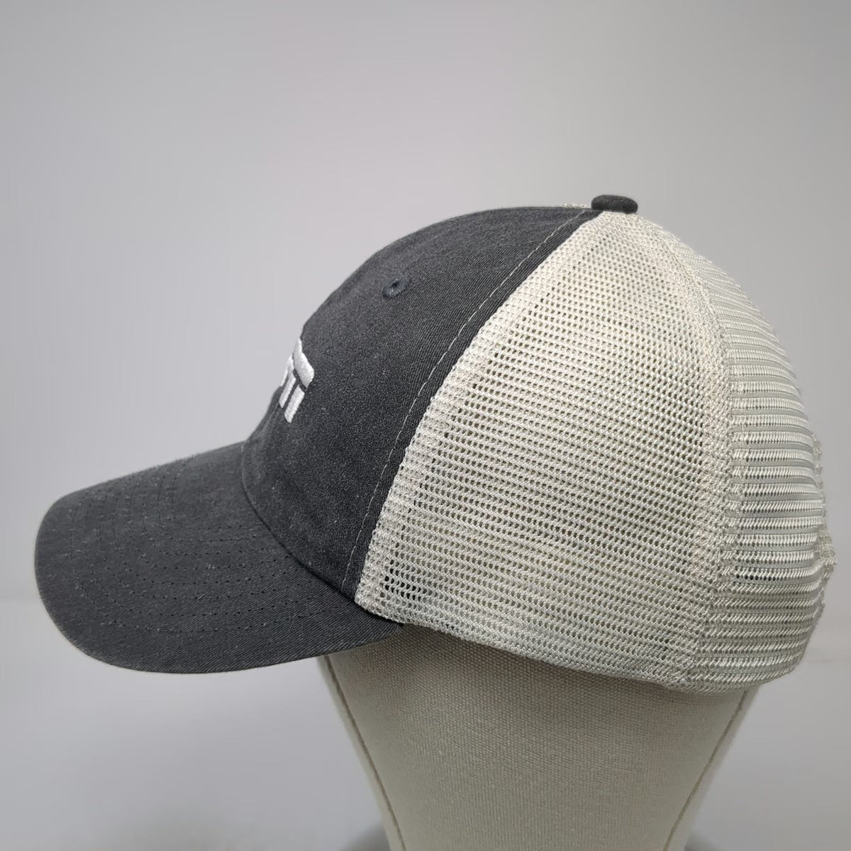 Sportsman Trucker Hat Gray White One Size ESPN Logo Mesh Snapback Cotton hat