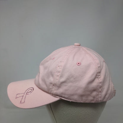 Cancer Awareness Bling Slideback Hat Pink OSFM Adjustable 6 Panel Outdoor Cap