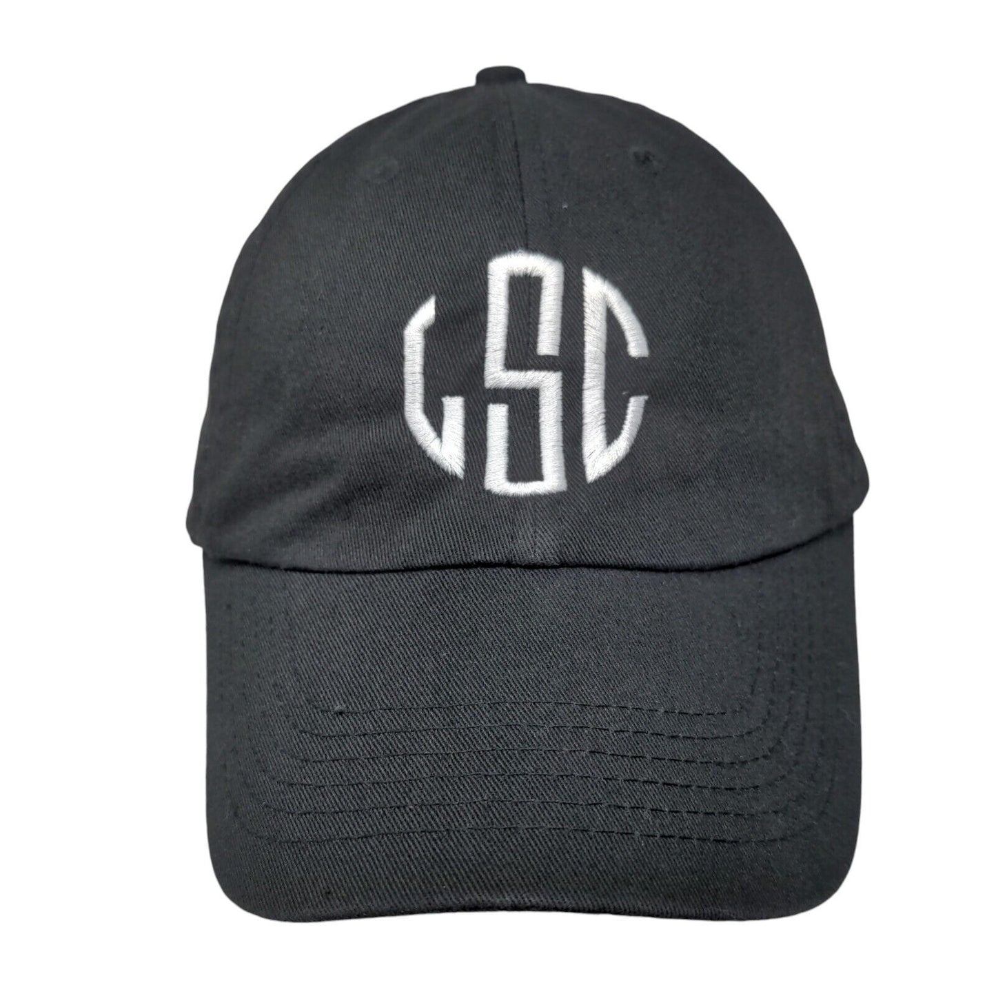 CSC Slideback Hat Black One Size Adjustable Embroidered Vented Holes 6 Panel
