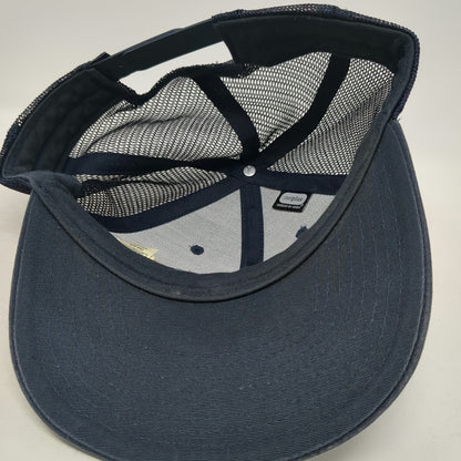 Patagonia Trucker Hat Blue One Size Mesh Back Snapback Logo Patch Mountain Peak