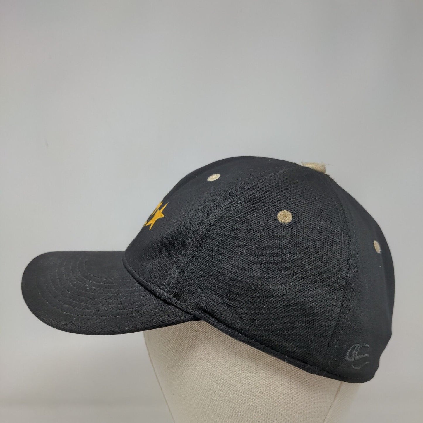 BG Star Fitted Hat Black M/L Embroidered OC Sports Pro Flex Eco