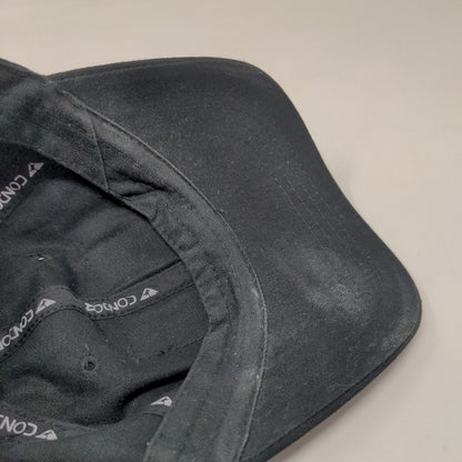 Condor Slideback Hat Black One Size Adjustable Patch Logo 6 Panel Cotton