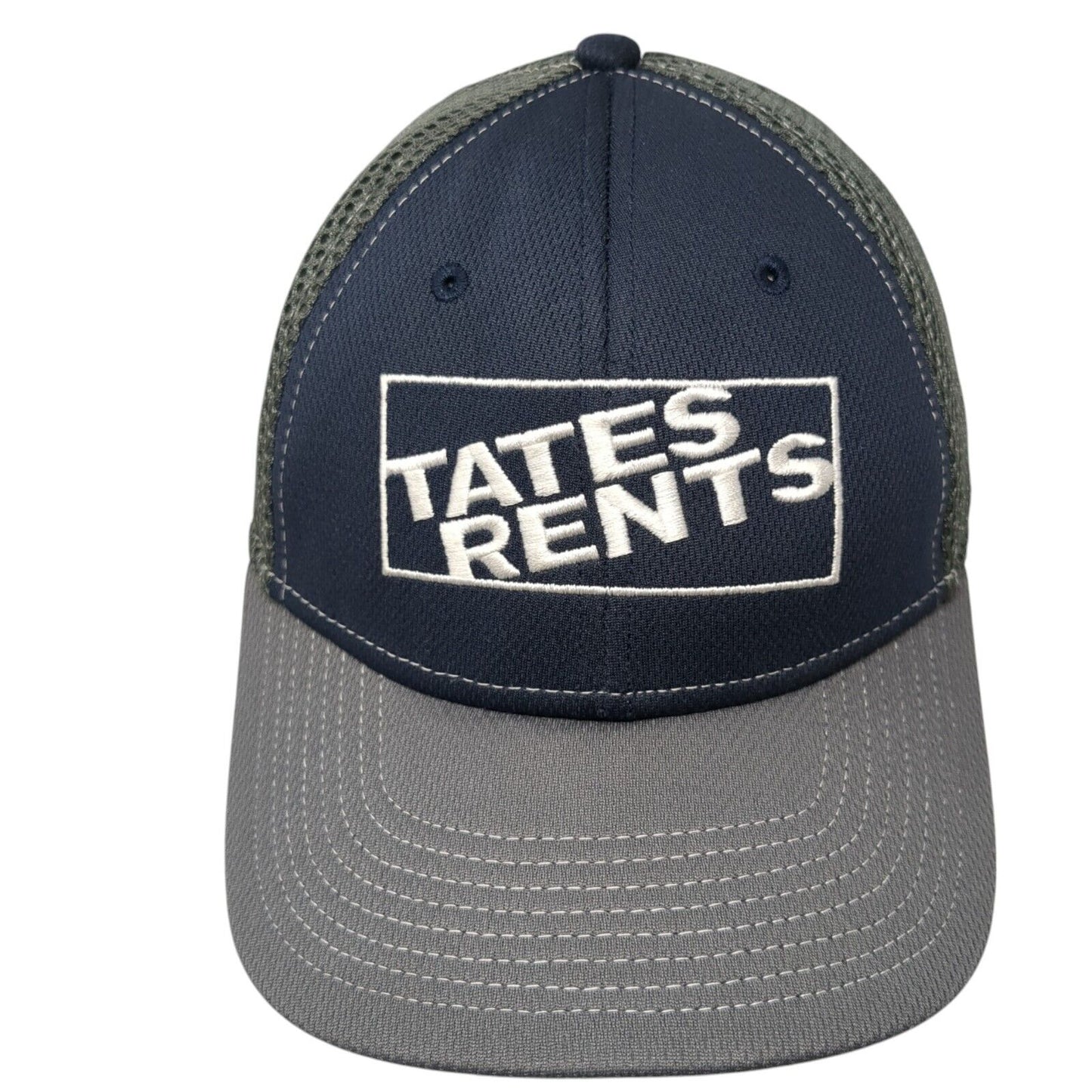 Tates Rent Fitted Trucker Hat Multicolor M/L Embroidered Mesh Back 6 Panel Q3