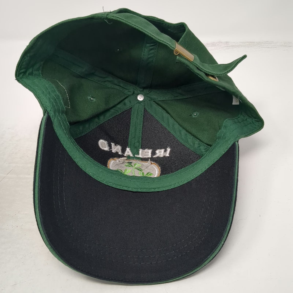 Lansdowne Ireland Shamrock Baseball Cap Black Green One Size Slideback Hat