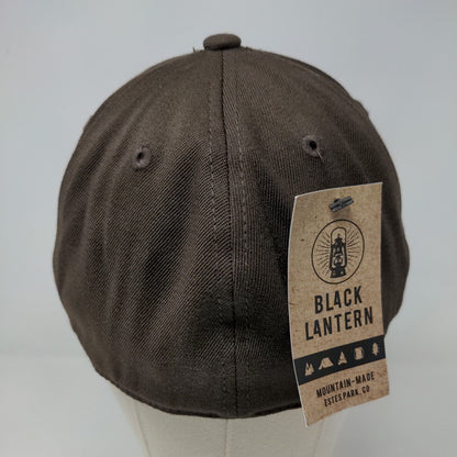 Black Lantern Men's Fitted Hat Brown Size 6 7/8 - 7 1/4 Embroidered Sasquatch
