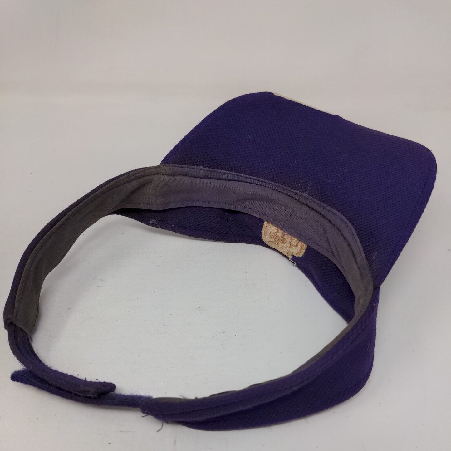 Augusta Sportswear Strapback Sun Visor Hat Purple One Size Embroidered