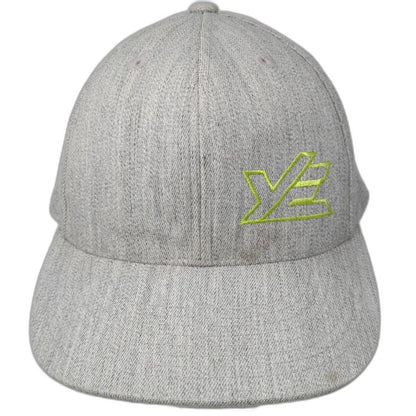 Flexfit Baseball Cap Gray One Size Fitted Yount Enterprises YE Embroidered Hat