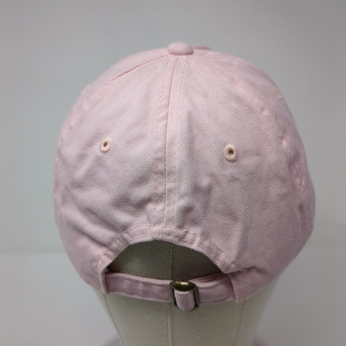Unbranded Slideback Baseball Cap Pink One Size Adjustable Embroidered Cotton