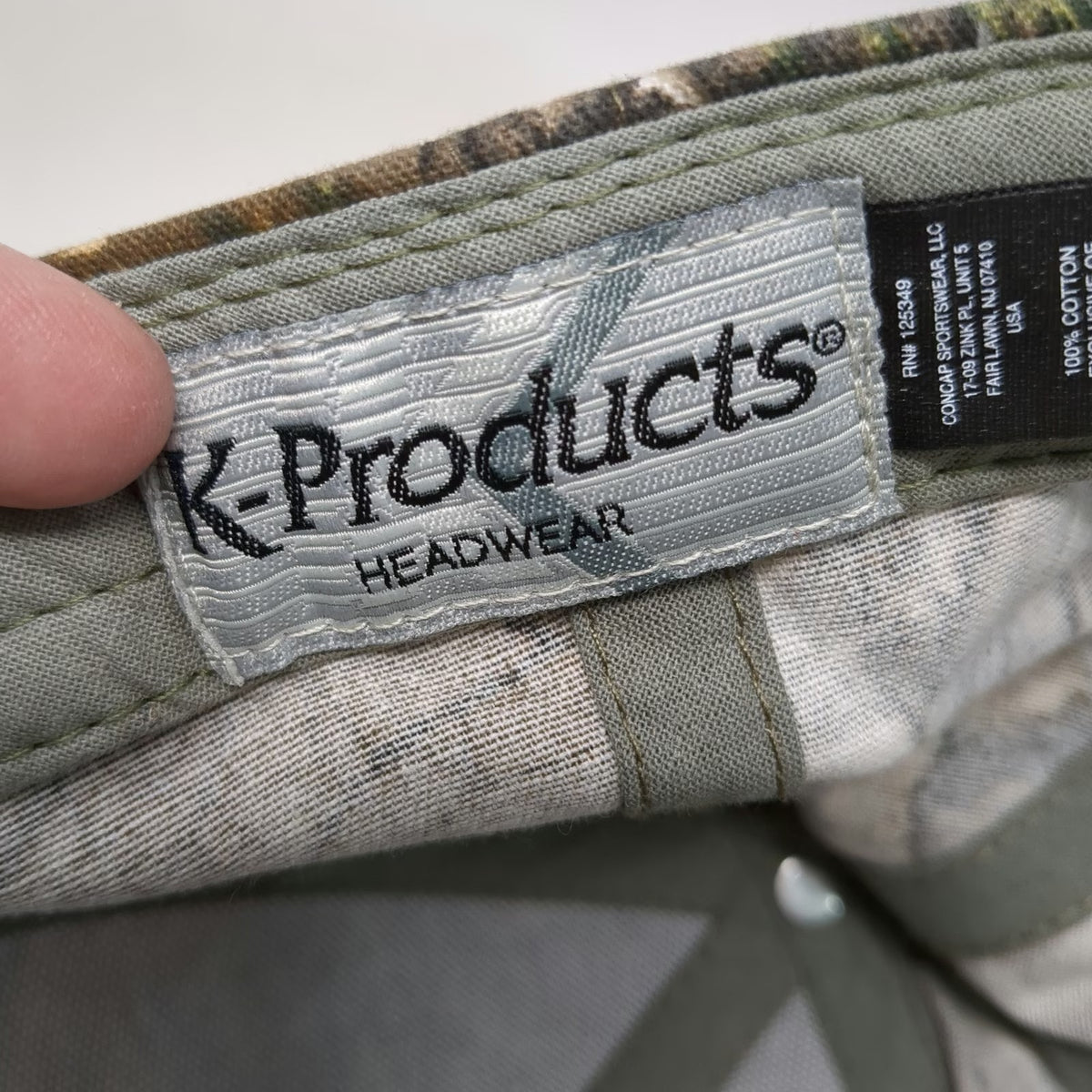 K-Products Emerson Hat Baseball Cap Brown One Size Camouflage Cotton Strapback