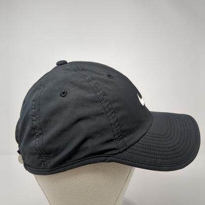Nike Dri-Fit Strapback Hat Black One Size Adjustable Heritage86 Swoosh